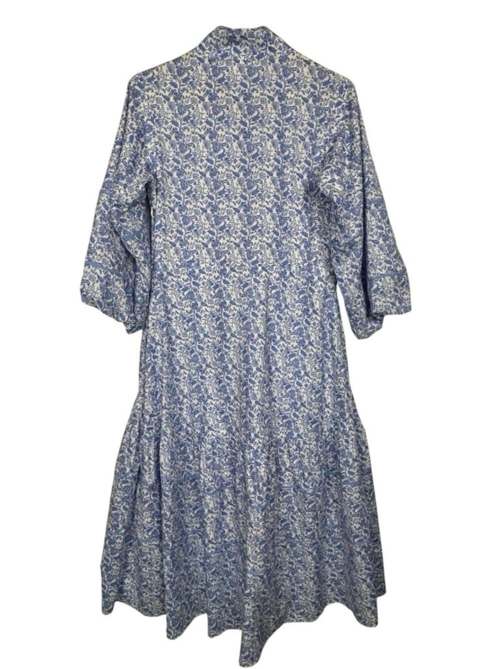 Hyacinth House Dress Womens S MIdi Baby Blue Ditsy Floral Hillsborough Cotton - Picture 4 of 6